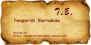 Tengerdi Barnabás névjegykártya