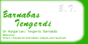 barnabas tengerdi business card
